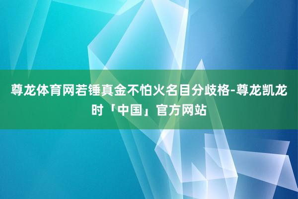 尊龙体育网若锤真金不怕火名目分歧格-尊龙凯龙时「中国」官方网站